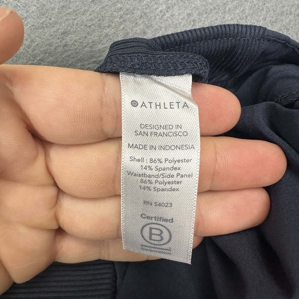 Athleta Brooklyn Ankle Pants Navy Size 10 Travel Casual Pull On Athletic Workout - Picture 4 of 10